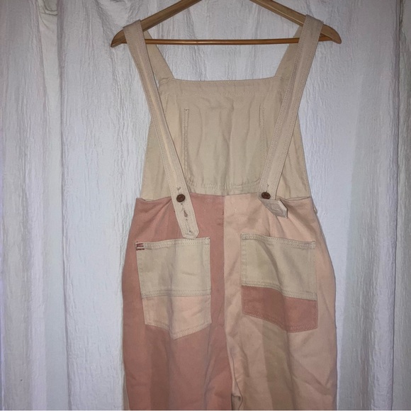 Urban OutfittersTwo-Tone Pink Patchwork Overalls/Dungarees - Picture 7 of 8